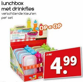 Aanbiedingen Lunchbox met drinkfles - Huismerk - Agrimarkt - Geldig van 07/08/2017 tot 12/08/2017 bij Agrimarkt