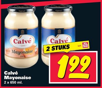 Aanbiedingen Calvé mayonaise - Calve - Geldig van 07/08/2017 tot 13/08/2017 bij Nettorama