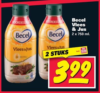 Aanbiedingen Becel vlees + jus - Becel - Geldig van 07/08/2017 tot 13/08/2017 bij Nettorama