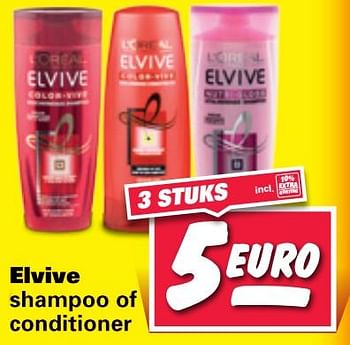 Aanbiedingen Elvive shampoo of conditioner - L'Oreal Paris - Geldig van 07/08/2017 tot 13/08/2017 bij Nettorama