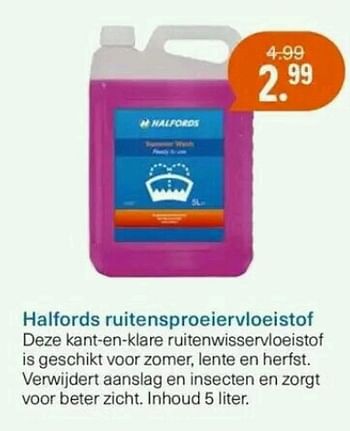 Aanbiedingen Halfords ruitensproeiervloeistof - Huismerk - Halfords - Geldig van 07/08/2017 tot 20/08/2017 bij Halfords