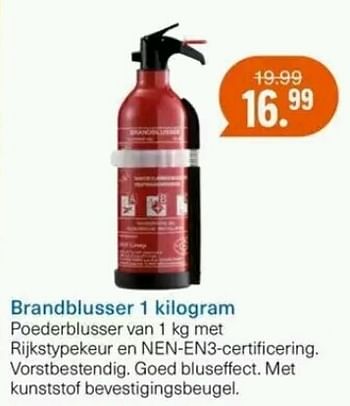 Aanbiedingen Brandblusser 1 kilogram - Huismerk - Halfords - Geldig van 07/08/2017 tot 20/08/2017 bij Halfords
