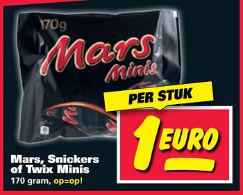 Aanbiedingen Mars, snickers of twix minis - Huismerk - Nettorama - Geldig van 07/08/2017 tot 13/08/2017 bij Nettorama