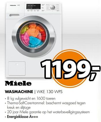 Aanbiedingen Miele wasmachine wke 130 wps - Miele - Geldig van 12/08/2017 tot 20/08/2017 bij Expert