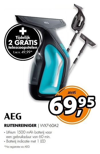 Aanbiedingen Aeg ruitenreiniger wx7-60a2 - AEG - Geldig van 12/08/2017 tot 20/08/2017 bij Expert