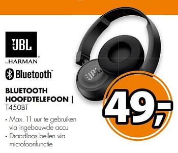 Aanbiedingen Jbl bluetooth hoofdtelefoon t450bt - JBL - Geldig van 12/08/2017 tot 20/08/2017 bij Expert