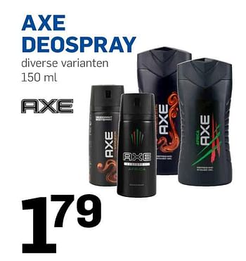 Aanbiedingen Axe deospray - Axe - Geldig van 10/08/2017 tot 15/08/2017 bij Action