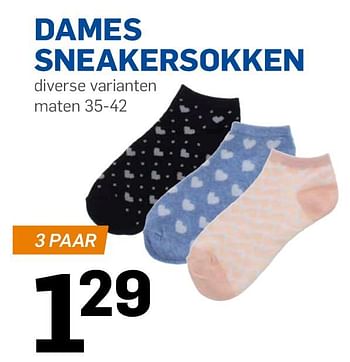 Aanbiedingen Dames sneakersokken - Huismerk - Action - Geldig van 10/08/2017 tot 15/08/2017 bij Action