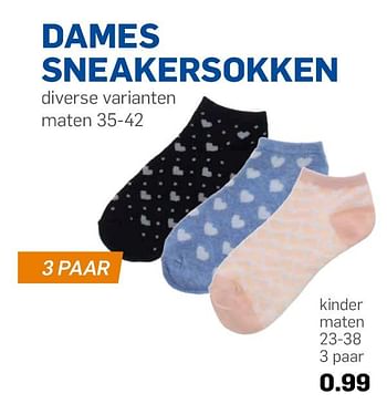 Aanbiedingen Sneakersokken kinder - Kinder - Geldig van 10/08/2017 tot 15/08/2017 bij Action