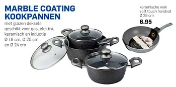 Aanbiedingen Marble coating kookpannen keramische wok soft touch handvat - Huismerk - Action - Geldig van 10/08/2017 tot 15/08/2017 bij Action