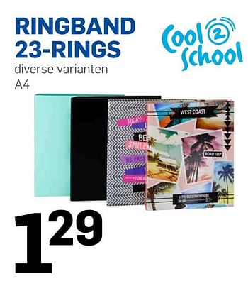 Aanbiedingen Ringband 23-rings a4 - Cool2School - Geldig van 10/08/2017 tot 15/08/2017 bij Action