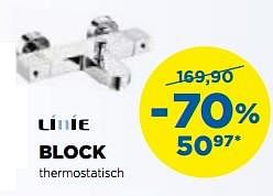Aanbiedingen Block badkranen - Linie - Geldig van 01/08/2017 tot 27/08/2017 bij X2O