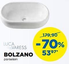 Aanbiedingen Bolzano opbouwwastafels - Luca varess - Geldig van 01/08/2017 tot 27/08/2017 bij X2O