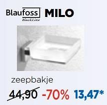 Aanbiedingen Milo zeepbakje - Blaufoss - Geldig van 01/08/2017 tot 27/08/2017 bij X2O