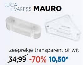 Aanbiedingen Mauro zeeprekje transparent of wit - Luca varess - Geldig van 01/08/2017 tot 27/08/2017 bij X2O