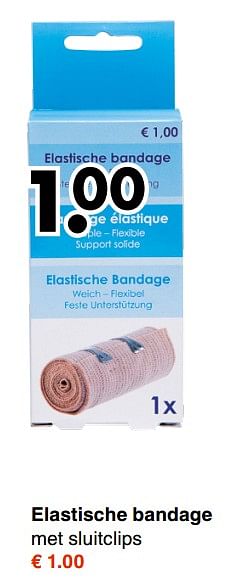 Aanbiedingen Elastische bandage - Huismerk - Wibra - Geldig van 07/08/2017 tot 19/08/2017 bij Wibra