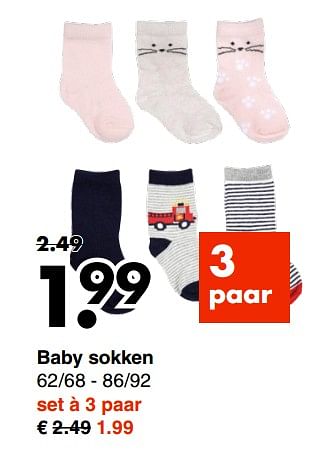 Aanbiedingen Baby sokken - Huismerk - Wibra - Geldig van 07/08/2017 tot 19/08/2017 bij Wibra