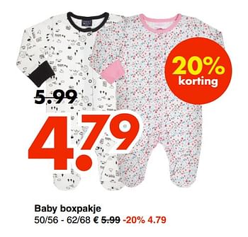 Aanbiedingen Baby boxpakje - Huismerk - Wibra - Geldig van 07/08/2017 tot 19/08/2017 bij Wibra