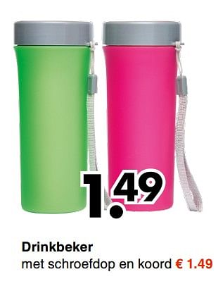 Aanbiedingen Drinkbeker - Huismerk - Wibra - Geldig van 07/08/2017 tot 19/08/2017 bij Wibra