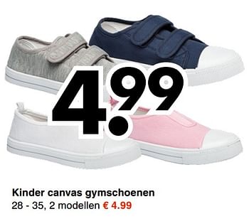 Aanbiedingen Kinder canvas gymschoenen - Huismerk - Wibra - Geldig van 07/08/2017 tot 19/08/2017 bij Wibra