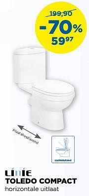 Aanbiedingen Toledo compact staande toiletten - Linie - Geldig van 01/08/2017 tot 27/08/2017 bij X2O