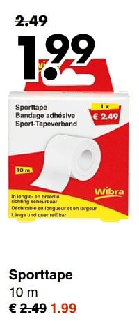 Aanbiedingen Sporttape - Huismerk - Wibra - Geldig van 07/08/2017 tot 19/08/2017 bij Wibra
