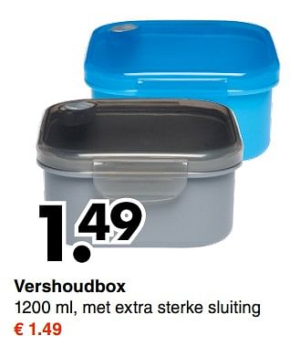 Aanbiedingen Vershoudbox - Huismerk - Wibra - Geldig van 07/08/2017 tot 19/08/2017 bij Wibra