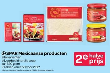 Aanbiedingen Spar mexicaanse producten - Spar - Geldig van 10/08/2017 tot 23/08/2017 bij Spar