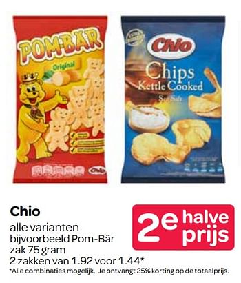 Aanbiedingen Chio pom-bär - Chio - Geldig van 10/08/2017 tot 23/08/2017 bij Spar