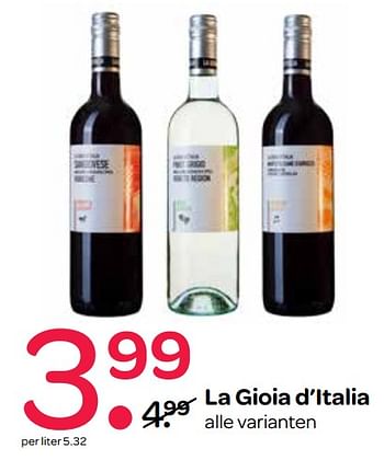 Aanbiedingen La gioia d`italia - Rode wijnen - Geldig van 10/08/2017 tot 23/08/2017 bij Spar
