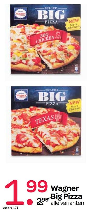 Aanbiedingen Wagner big pizza - Original Wagner - Geldig van 10/08/2017 tot 23/08/2017 bij Spar