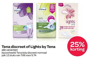 Aanbiedingen Tena discreet of lights by tena - Tena - Geldig van 10/08/2017 tot 23/08/2017 bij Spar