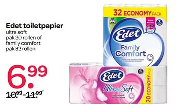 Aanbiedingen Edet toiletpapier - Edet - Geldig van 10/08/2017 tot 23/08/2017 bij Spar