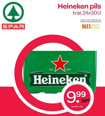 Aanbiedingen Heineken pils - Heineken - Geldig van 10/08/2017 tot 23/08/2017 bij Spar