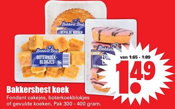 Aanbiedingen Bakkersbest koek - BakkersBest - Geldig van 13/08/2017 tot 19/08/2017 bij Lekker Doen