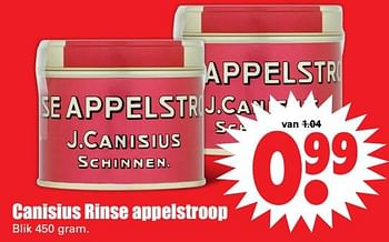 Aanbiedingen Canisius rinse appelstroop - Canisius - Geldig van 13/08/2017 tot 19/08/2017 bij Lekker Doen