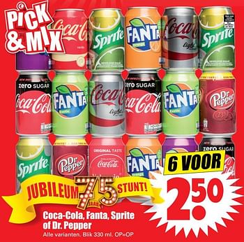 Aanbiedingen Coca-cola, fanta, sprite of dr. pepper - Huismerk - Dirk - Geldig van 13/08/2017 tot 19/08/2017 bij Lekker Doen