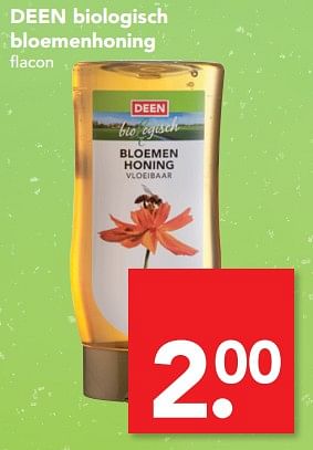 Aanbiedingen Deen biologisch bloemenhoning - Huismerk deen supermarkt - Geldig van 13/08/2017 tot 19/08/2017 bij Deen Supermarkten