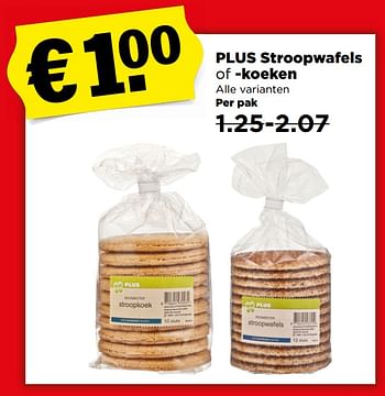 Aanbiedingen Plus stroopwafels of -koeken - Huismerk - Plus - Geldig van 13/08/2017 tot 19/08/2017 bij Plus