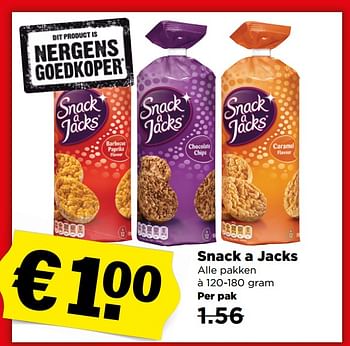 Aanbiedingen Snack a jacks - Snack a Jacks - Geldig van 13/08/2017 tot 19/08/2017 bij Plus