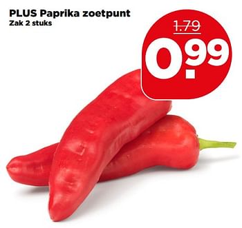 Aanbiedingen Plus paprika zoetpunt - Huismerk - Plus - Geldig van 13/08/2017 tot 19/08/2017 bij Plus