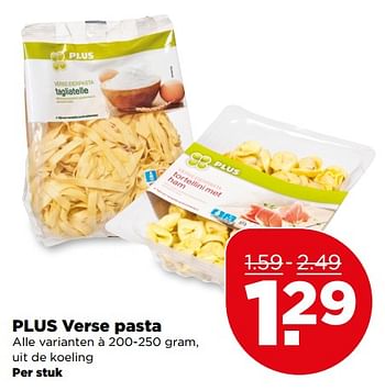 Aanbiedingen Plus verse pasta - Huismerk - Plus - Geldig van 13/08/2017 tot 19/08/2017 bij Plus