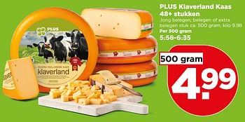 Aanbiedingen Plus klaverland kaas 48+ stukken - Huismerk - Plus - Geldig van 13/08/2017 tot 19/08/2017 bij Plus