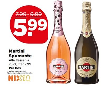 Aanbiedingen Martini spumante - Martini - Geldig van 13/08/2017 tot 19/08/2017 bij Plus