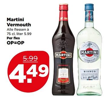 Aanbiedingen Martini vermouth - Martini - Geldig van 13/08/2017 tot 19/08/2017 bij Plus