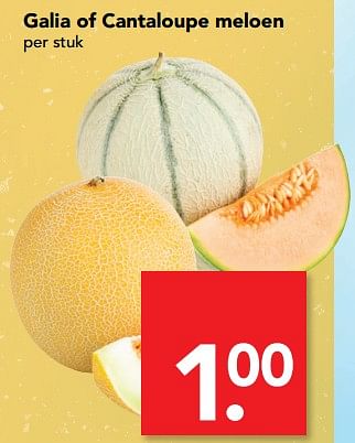 Aanbiedingen Galia of cantaloupe meloen - Huismerk deen supermarkt - Geldig van 13/08/2017 tot 19/08/2017 bij Deen Supermarkten