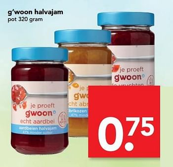 Aanbiedingen G`woon halvajam - Gâ€™woon - Geldig van 13/08/2017 tot 19/08/2017 bij Deen Supermarkten