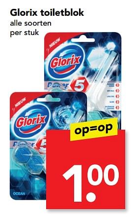 Aanbiedingen Glorix toiletblok - Glorix - Geldig van 13/08/2017 tot 19/08/2017 bij Deen Supermarkten