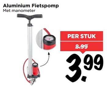 Aanbiedingen Aluminium fietspomp - Huismerk Vomar - Geldig van 13/08/2017 tot 19/08/2017 bij Vomar