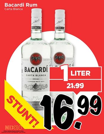 Aanbiedingen Bacardi rum - Bacardi - Geldig van 13/08/2017 tot 19/08/2017 bij Vomar